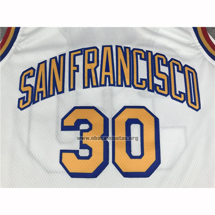Camiseta Golden State Warriors Stephen Curry NO 30 Classic Edition Blanco